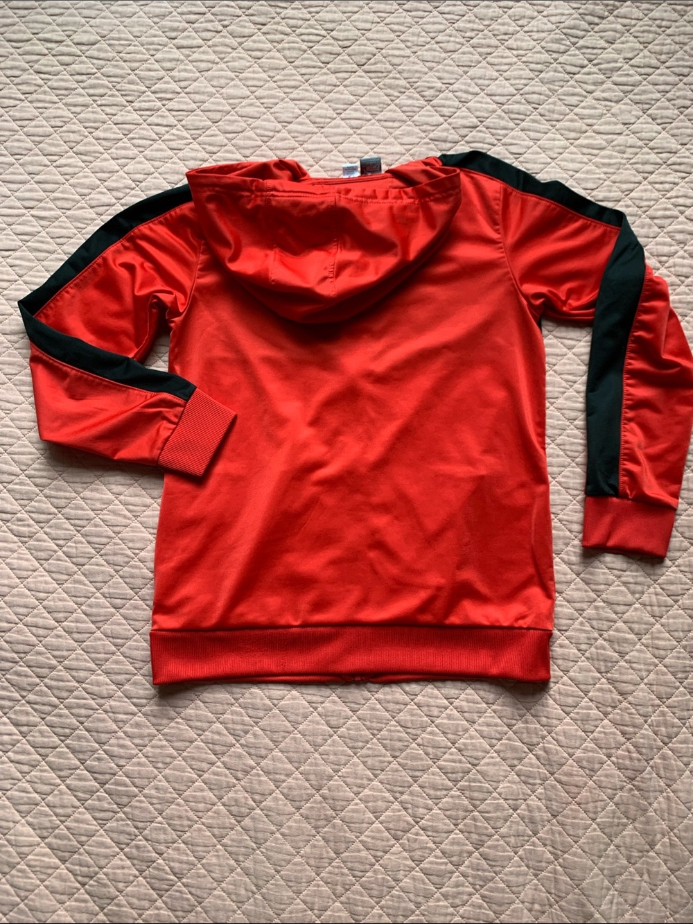 PUMA - Red Black Colorblock Full-Zip Hooded Track Jacket – Youth Size XL (18-20 - Picture 9 of 15